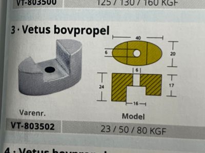 Zink Vetus bov Propel 3 stk